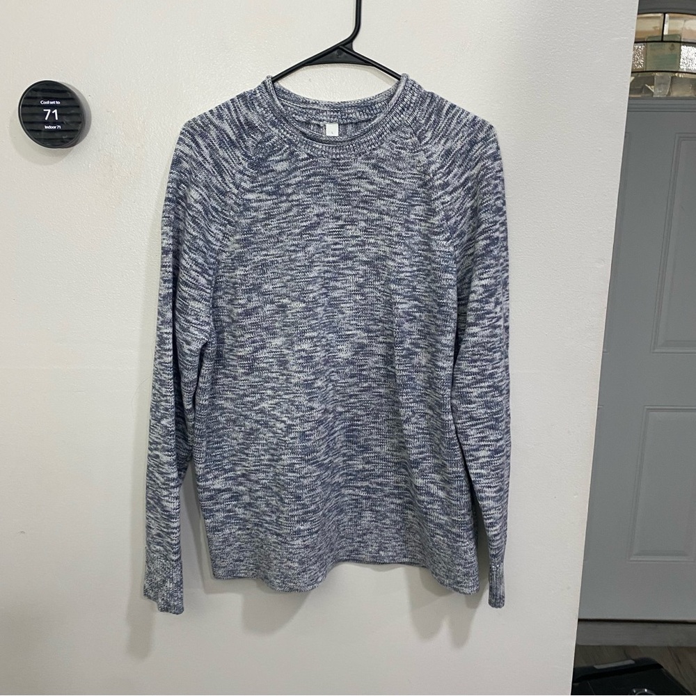 Lululemon Boxy‎ Cotton Blend Sweater Blue Size Large